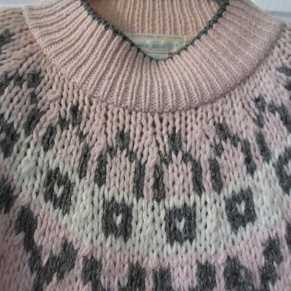Jamie Scott Hand Knitted Pink Sweater Size M - Picture 2 of 5